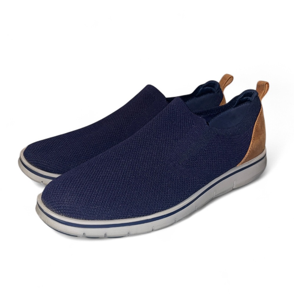 Mark Nason Navy‎ and Brown Slip-On Loafers Landing Sneakers